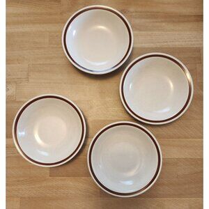 4- Woodhaven Collection 5.75" Stoneware Vintage Bowls Neutral Pleasant Grove